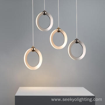 Vertical ring 360° luminous led small pendant light